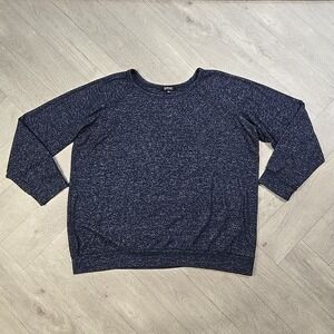 Buffalo David Bitton Size XXL Blue Heather Soft Long Sleeve Heavyweight Sweater